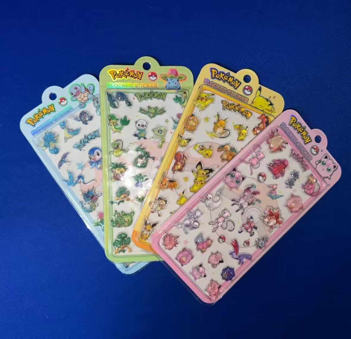 AA💖ポケモン 硬いシール4種類 硬殻包装