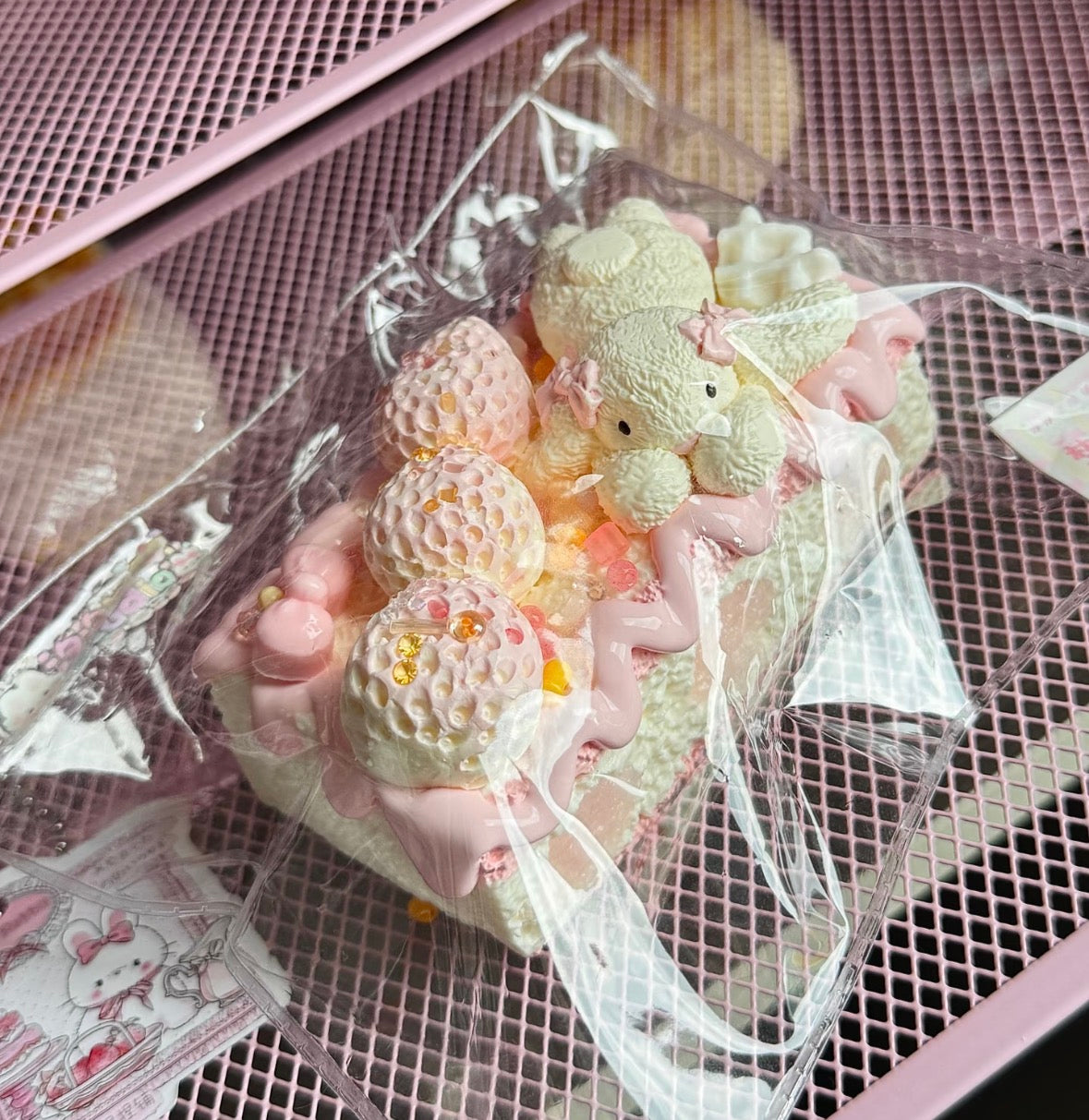💖xixi Studioいちごうさぎ 約220g 低反発 クリーム スクイーズ PVC包装