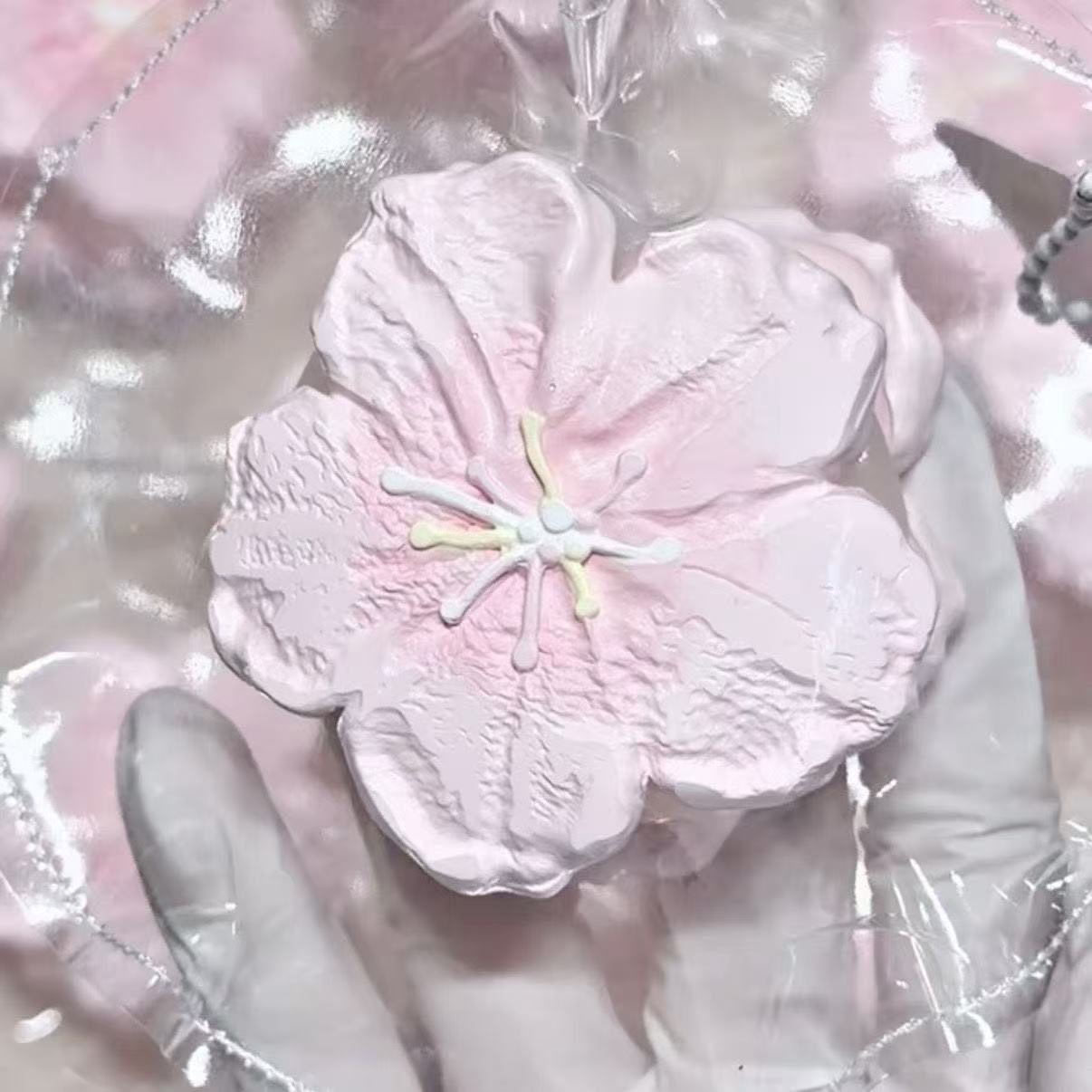 シリコーン スクイーズ さくら PVC包装 サイズ:7*7*4cm 100g