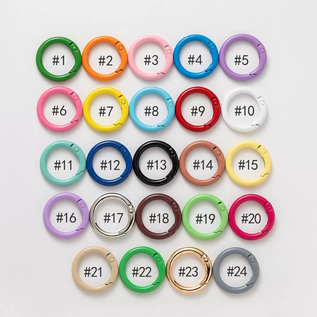 バネカン【100個】 DIY必須品 24色 選択可能 合金 サイズ:24mm 約300g/100pcs