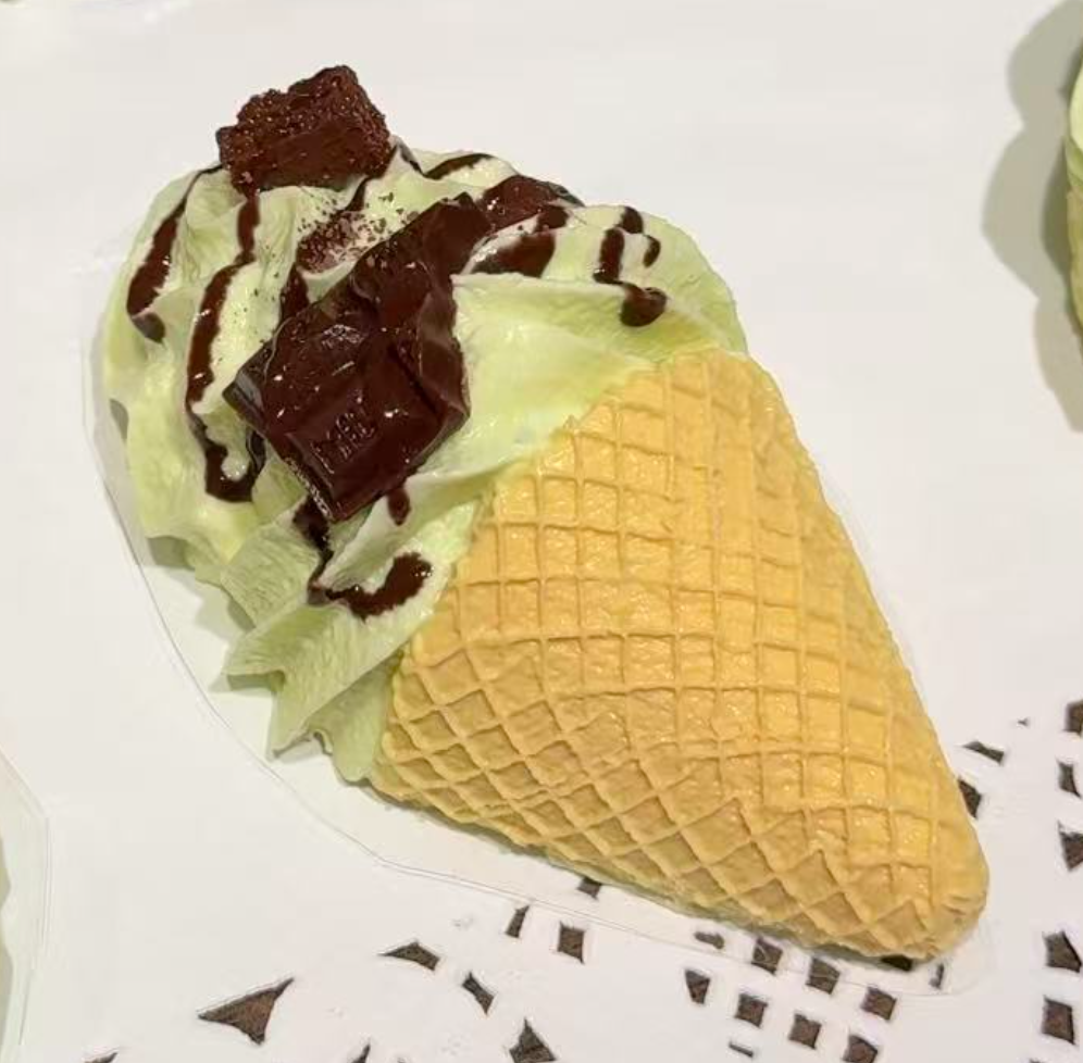 💖 P 抹茶チョコレート系アイスクリーム 低反発 クリーム スクイーズ 約130g PVC包装