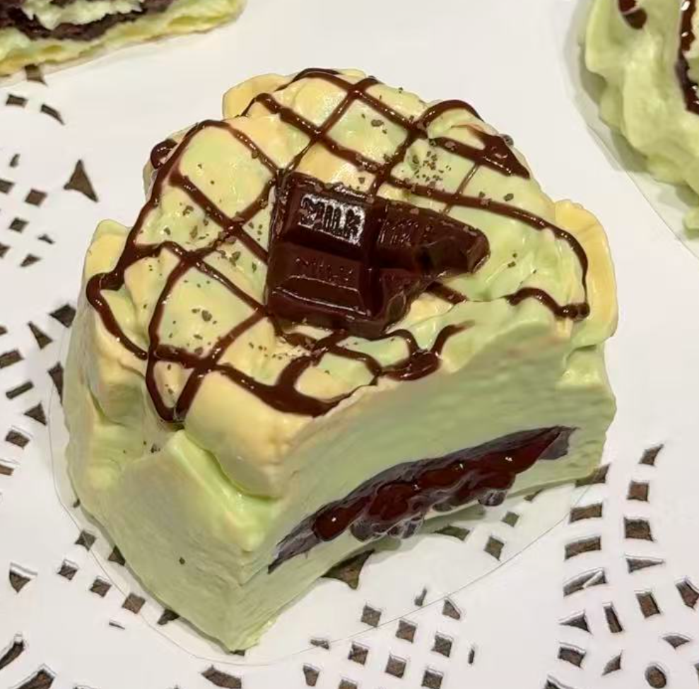 💖 P 抹茶チョコレート系 低反発 クリーム スクイーズ 約170g PVC包装
