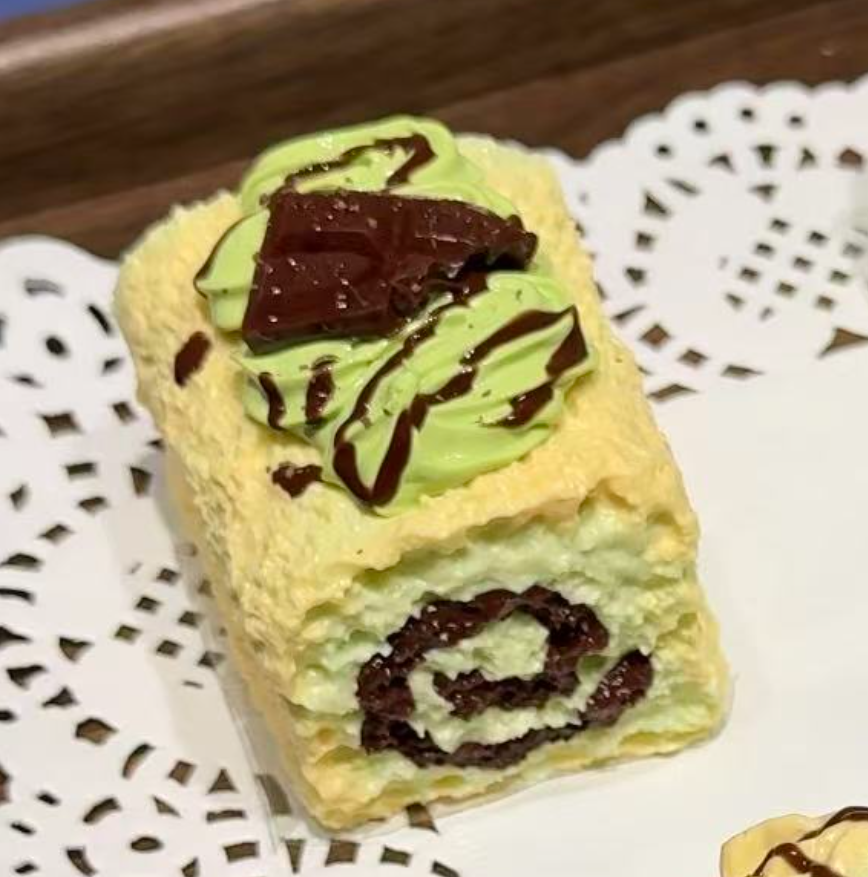 💖 P 抹茶チョコレート系トースト 低反発 クリーム スクイーズ 約160g PVC包装