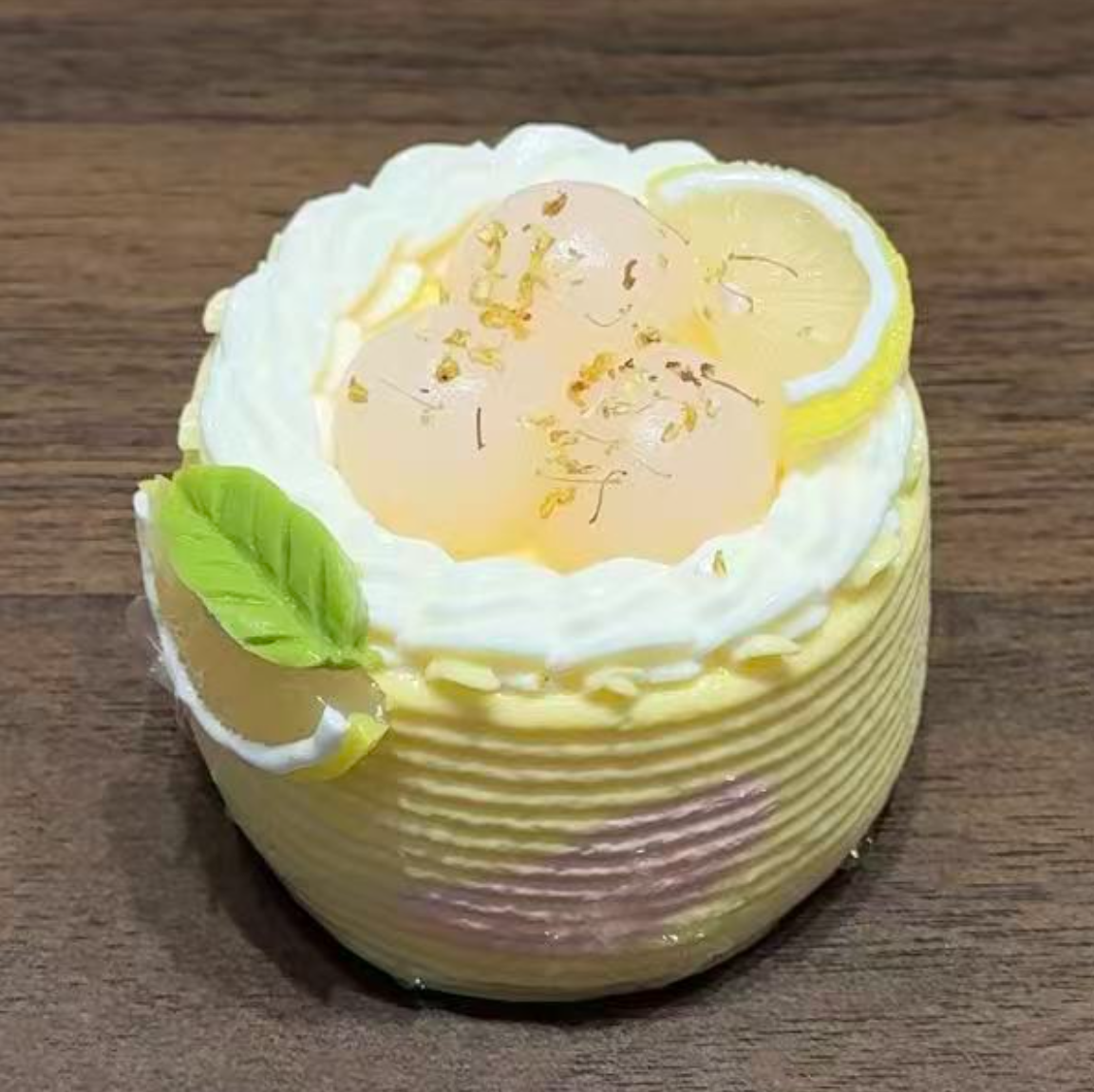 💖 P レモン系 ケーキ 低反発 クリーム スクイーズ 約180g PVC包装