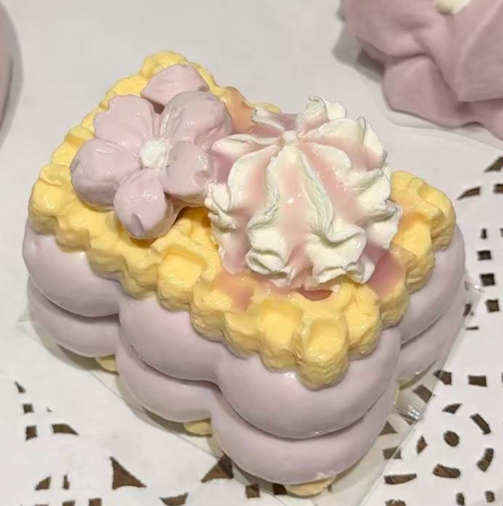 💖 P 芋餡 紫系 低反発 クリーム スクイーズ 約190g PVC包装