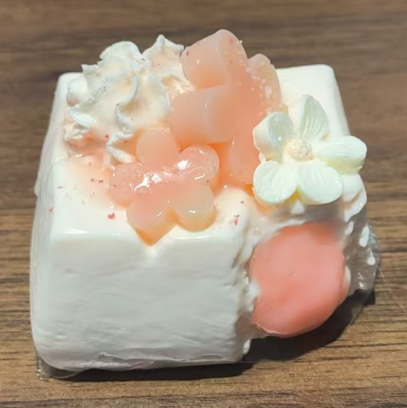💖 P ピンク桃 系 低反発 クリーム スクイーズ 約220g PVC包装