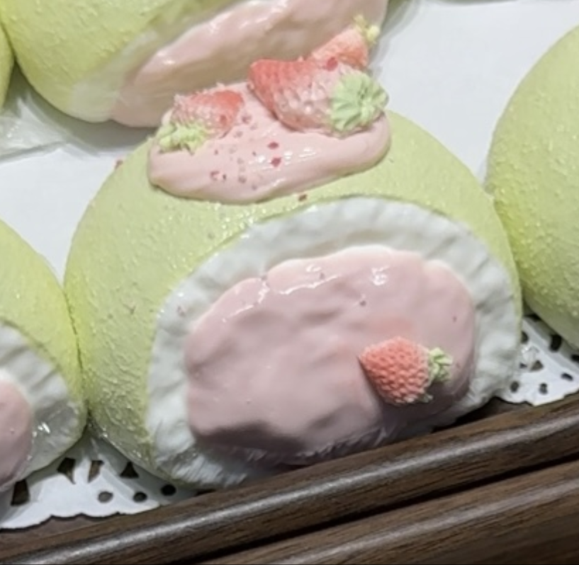💖 P ピンクグリーン系 大福 低反発 クリーム スクイーズ 約 190g PVC包装