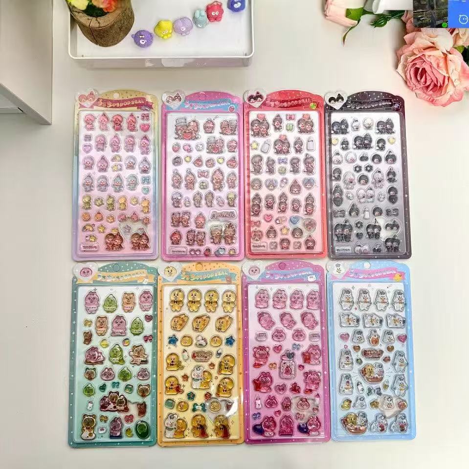 AA💖mochichi+ウサギ硬いシール4/8種類選ぶ 硬殻包装
