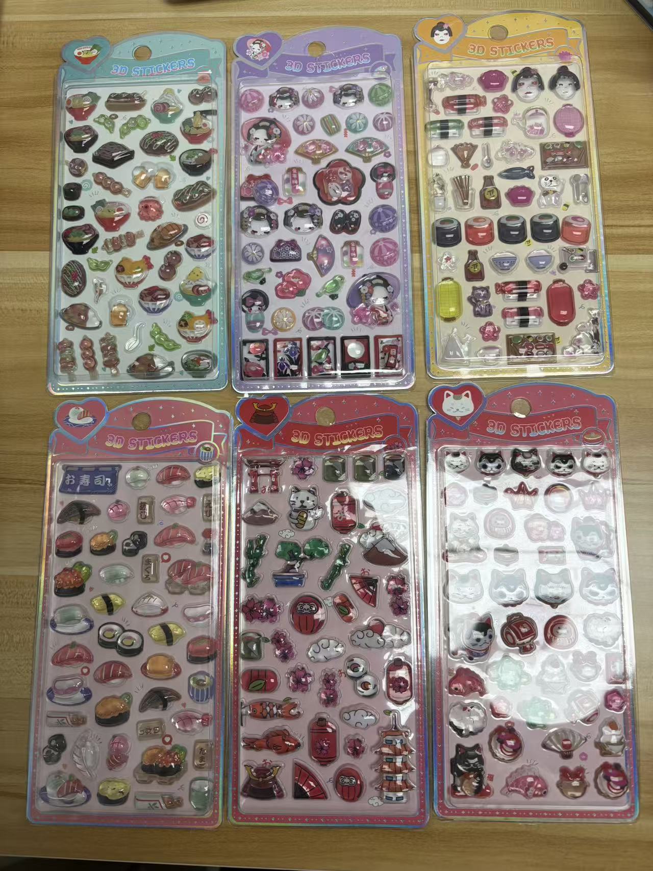 AA💖和風 すし 硬いシール 6種類 硬殻包装