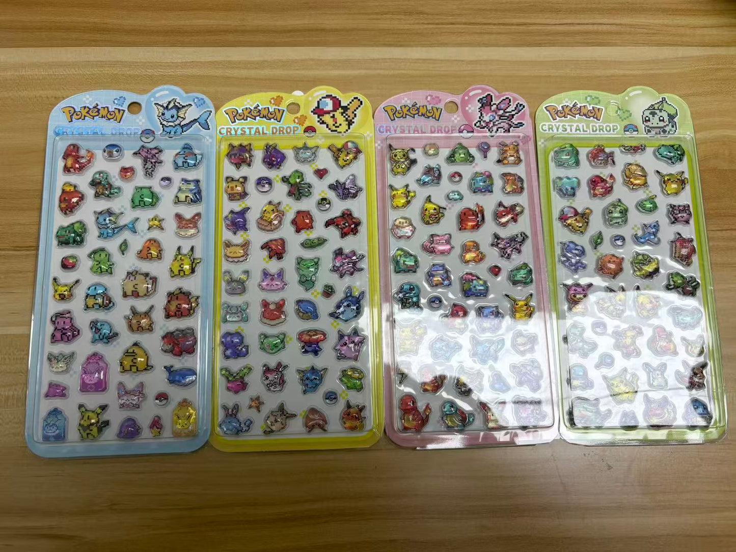 AA💖ポケモン 硬いシール 4種類 硬殻包装