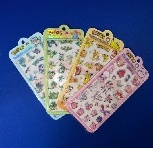 AA💖ポケモン 硬いシール4種類 硬殻包装