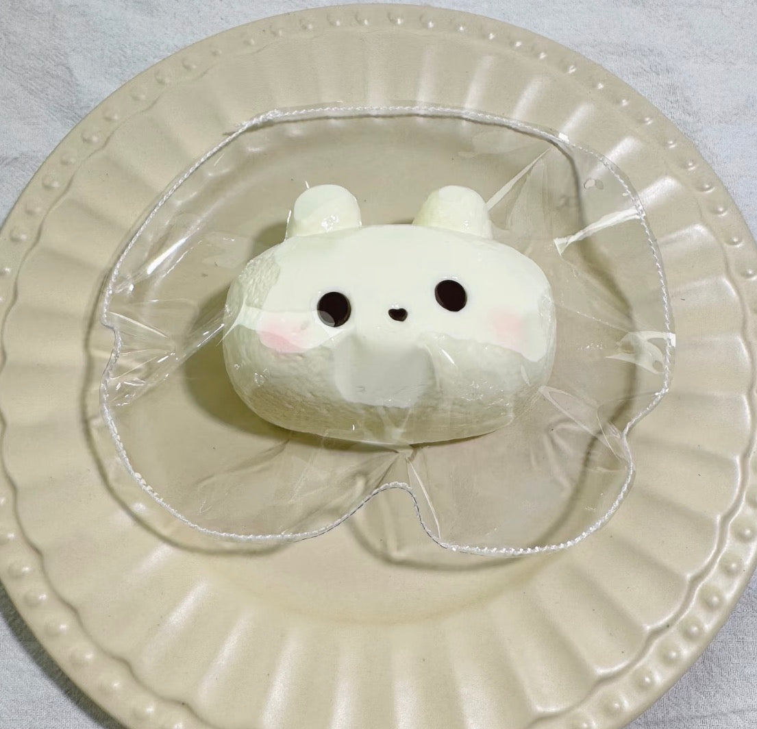 💖 DoDo ウサギ頭 約175g 低反発 クリーム スクイーズ  PVC包装
