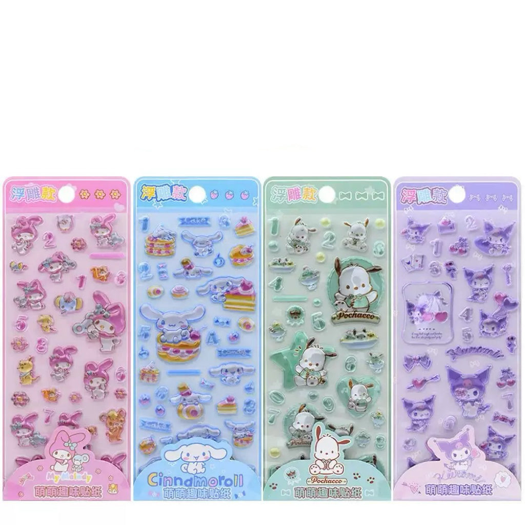 中国限定正規品💖 サンリオ 硬いシール 4種類 opp包装
