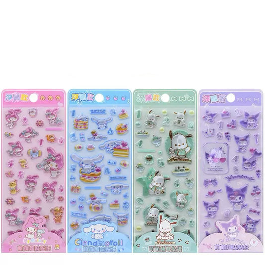 中国限定正規品💖 サンリオ 硬いシール 4種類 opp包装
