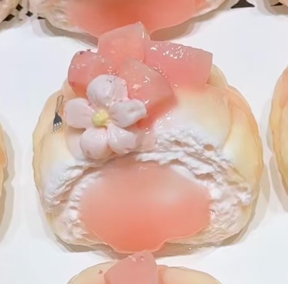 💖 P 白桃系 低反発 クリーム スクイーズ   約210g PVC包装