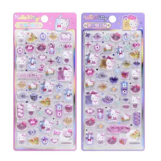 中国限定正規品💖 キティ しろねこ 硬いシール 2種類 硬殻包装