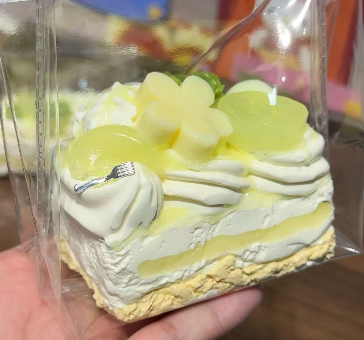 💖 P 青 ロングケーキ 低反発 クリーム スクイーズ   約250g PVC包装