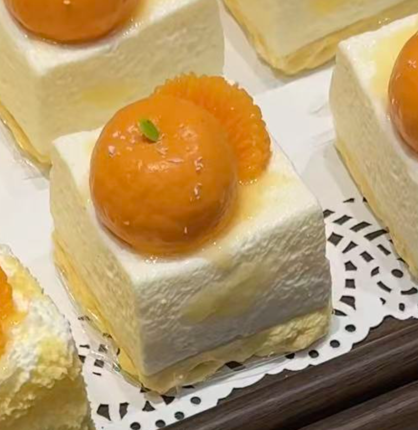 💖 P オレンジ系 ケーキ 低反発 クリーム スクイーズ   約180g PVC包装