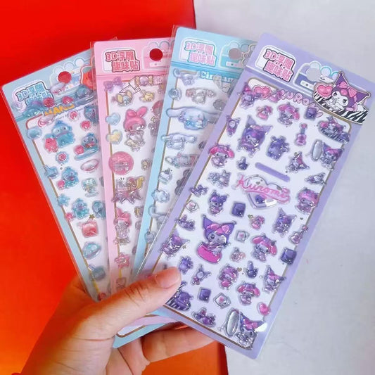 中国限定正規品💖サンリオ 硬いシール 4種類 opp包装
