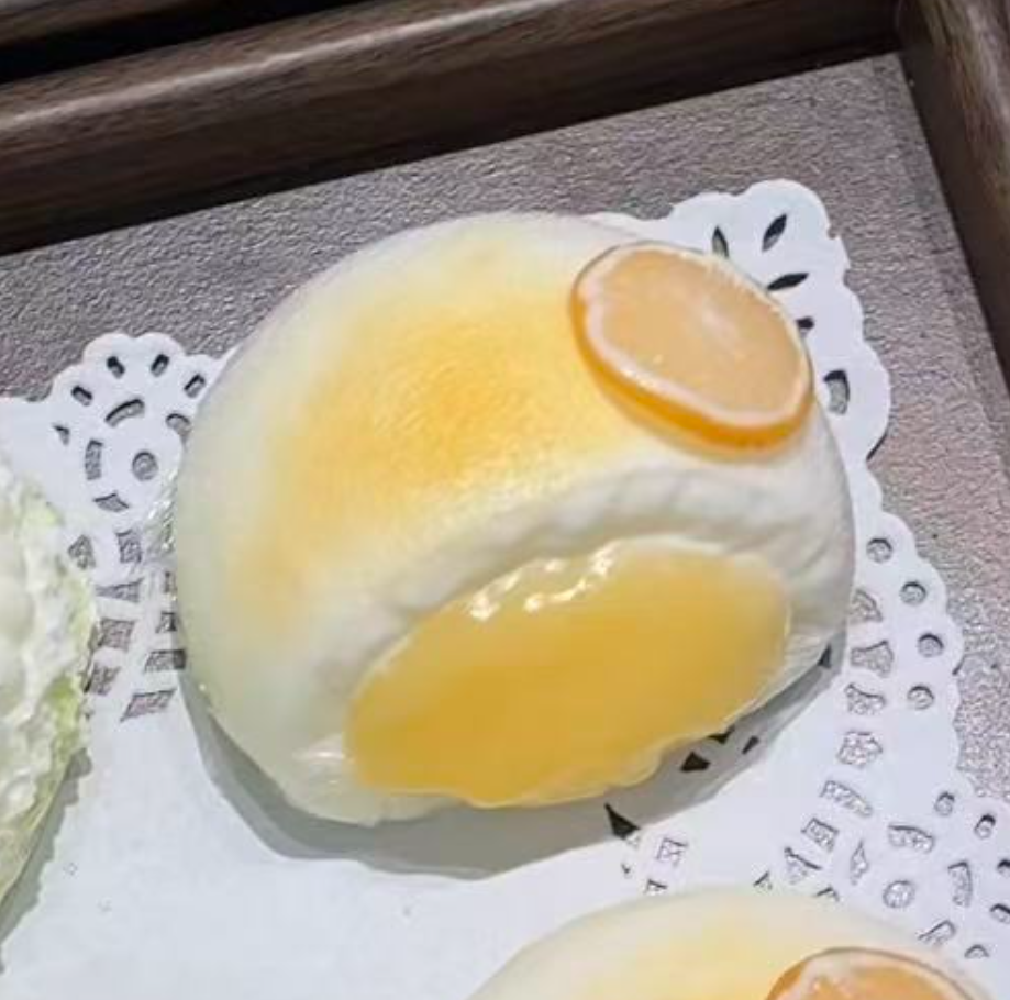 💖 P オレンジ系 大福 低反発 クリーム スクイーズ   約190g PVC包装