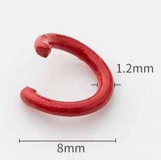 丸カン【1000個】  DIY必須品 19色 選択可能 サイズ：8mm 約200g/1000pcs