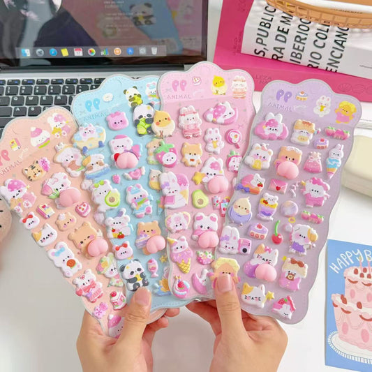 AA💖かわいい動物 お尻シール 4種類 opp包装