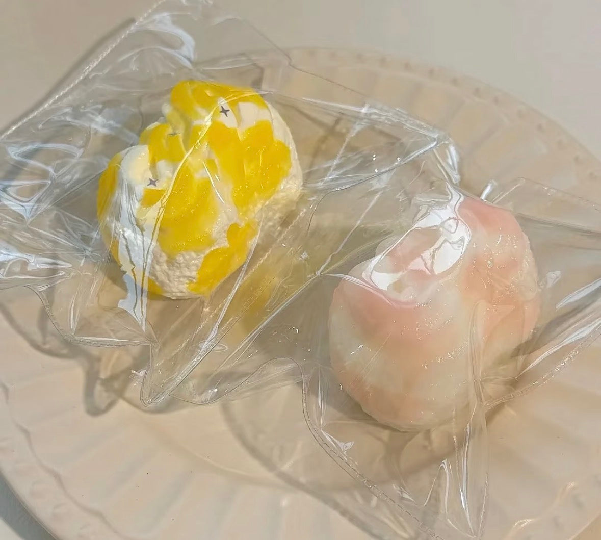 💖 DoDoねじりパン 2色 約120g 低反発 クリーム スクイーズ  PVC包装