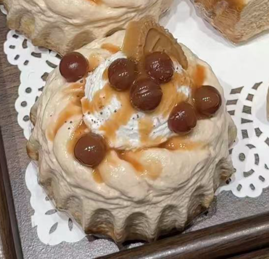 💖 P チョコレートまめ系 ケーキ 低反発 クリーム スクイーズ 約230g PVC包装