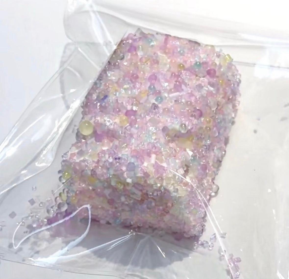 ビーズ系 紫サキマ オリジナル スクイーズ  約240g PVC包装