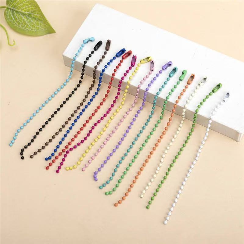 ボールチェーン【500本】  DIY必須品 19色 選択可能 合金 サイズ：12CM 約400g/500pcs