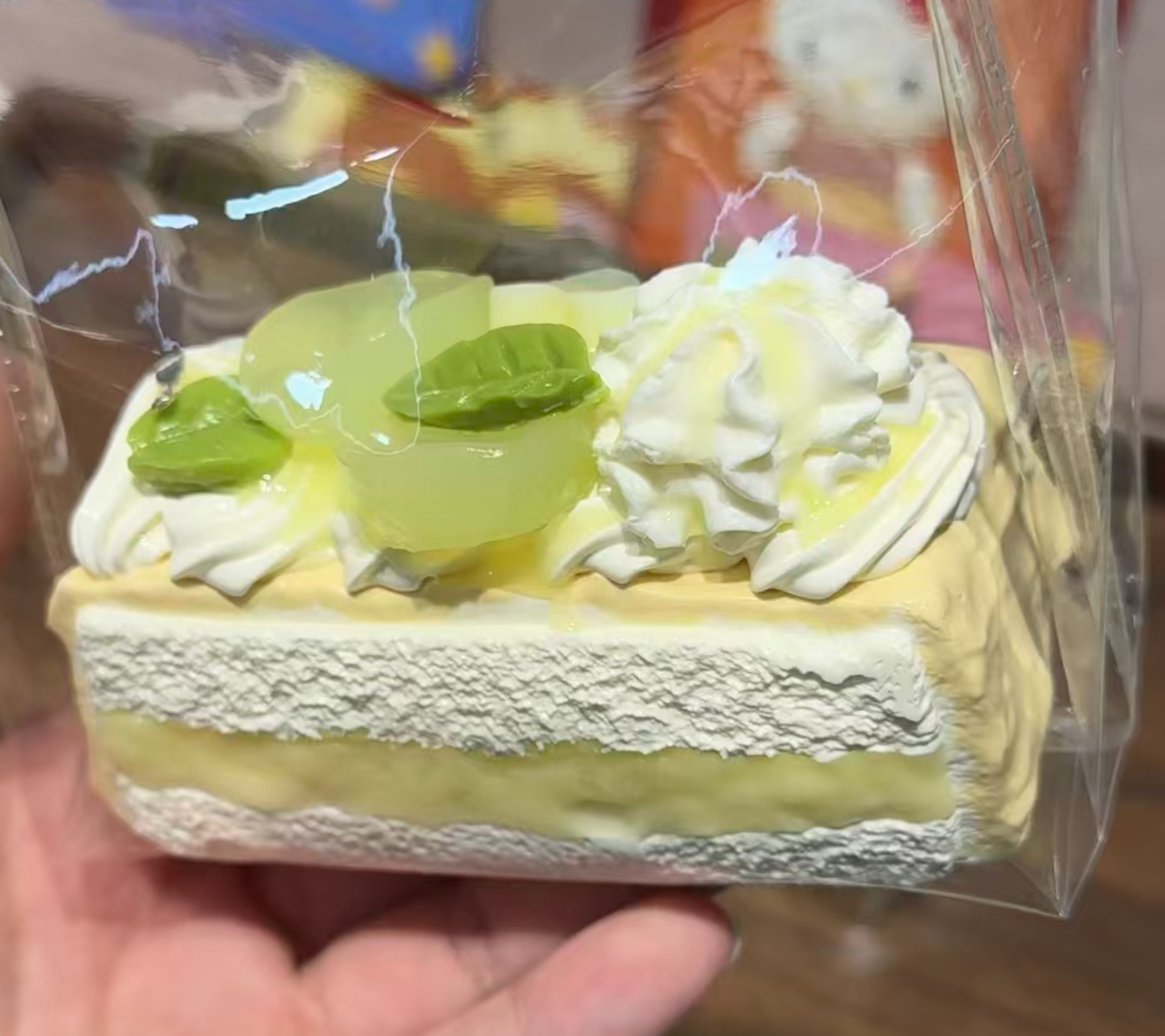 💖 P 青 ロングケーキ2 低反発 クリーム スクイーズ   約270g PVC包装