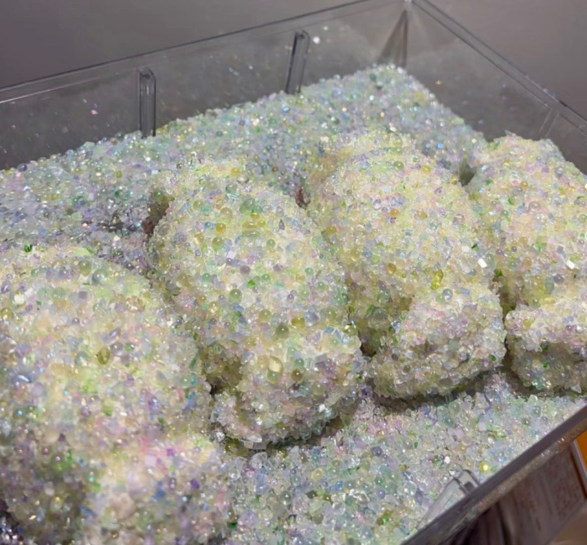 ビーズ系 緑あめ菓子 オリジナル スクイーズ  約200g PVC包装