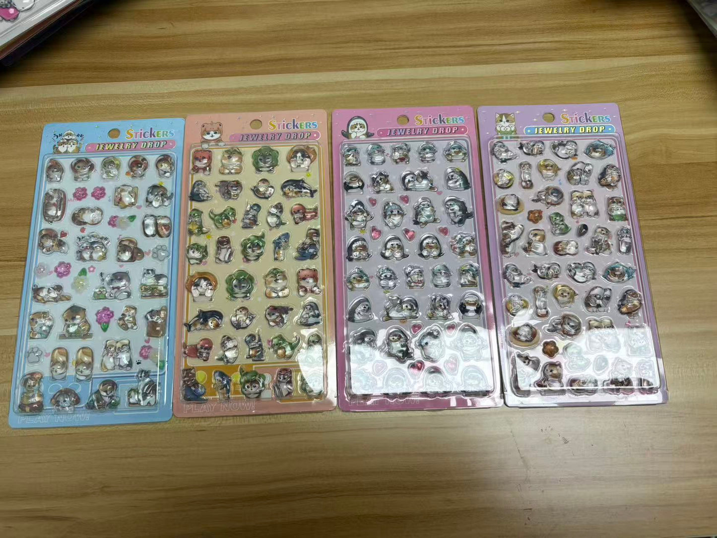 AA💖Mofusand 硬いシール 4種類 硬殻包装
