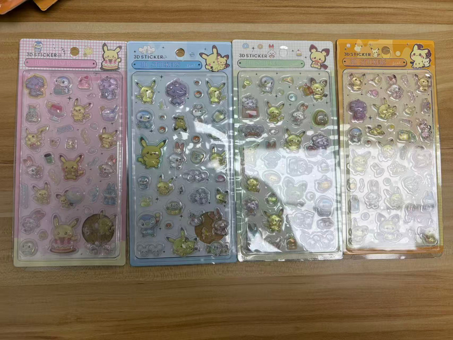 AA💖ポケモン2  硬いシール 4種類 硬殻包装