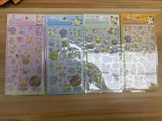 AA💖ポケモン2  硬いシール 4種類 硬殻包装