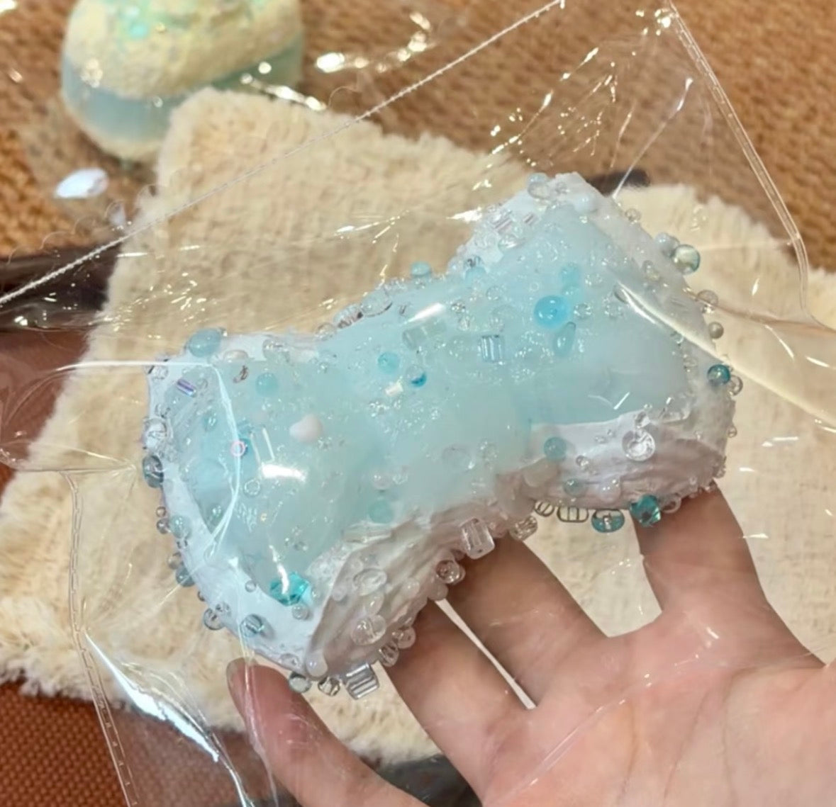 💖xixi Studio夏の青藍  約220g 低反発 クリーム スクイーズ  PVC包装