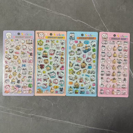 AA💖ちいかわ シール4種類 硬殻包装
