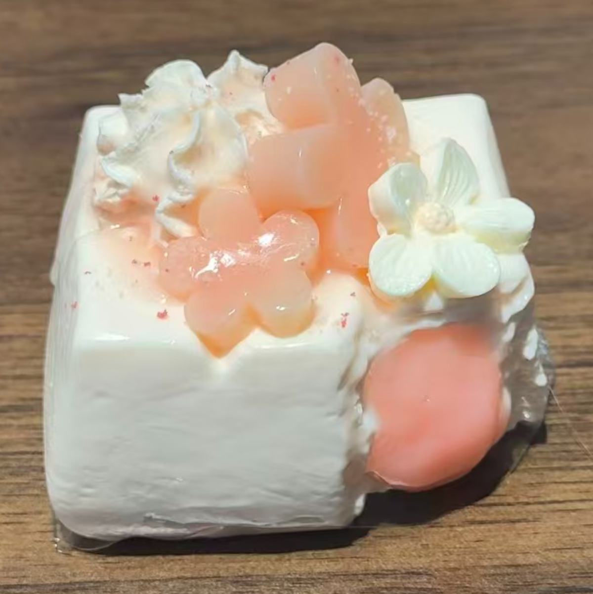 💖 P ピンク桃 系 低反発 クリーム スクイーズ 約220g PVC包装