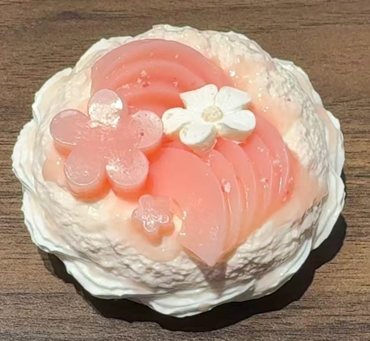💖 P ピンク桃 系 ドーナツ 低反発 クリーム スクイーズ 約290g PVC包装