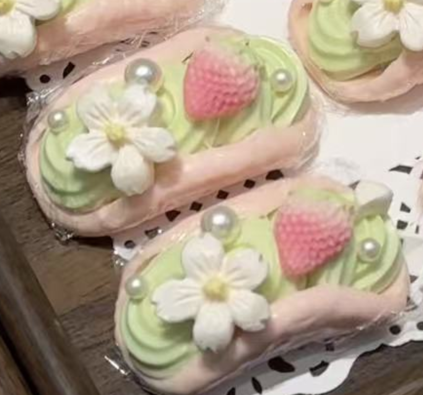 💖 P ピンクグリーン系 ミニチュア 低反発 クリーム スクイーズ 約 100g PVC包装