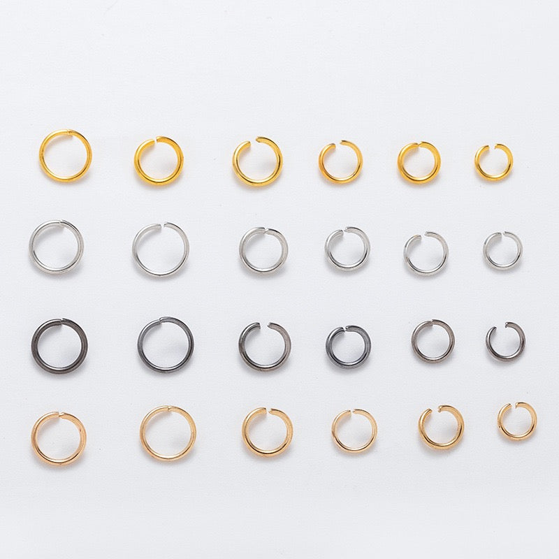 金/銀/カラフル 丸カン【1000個】4色選択可能 サイズ：1.2*8mm 約200g/1000pcs   DIY用