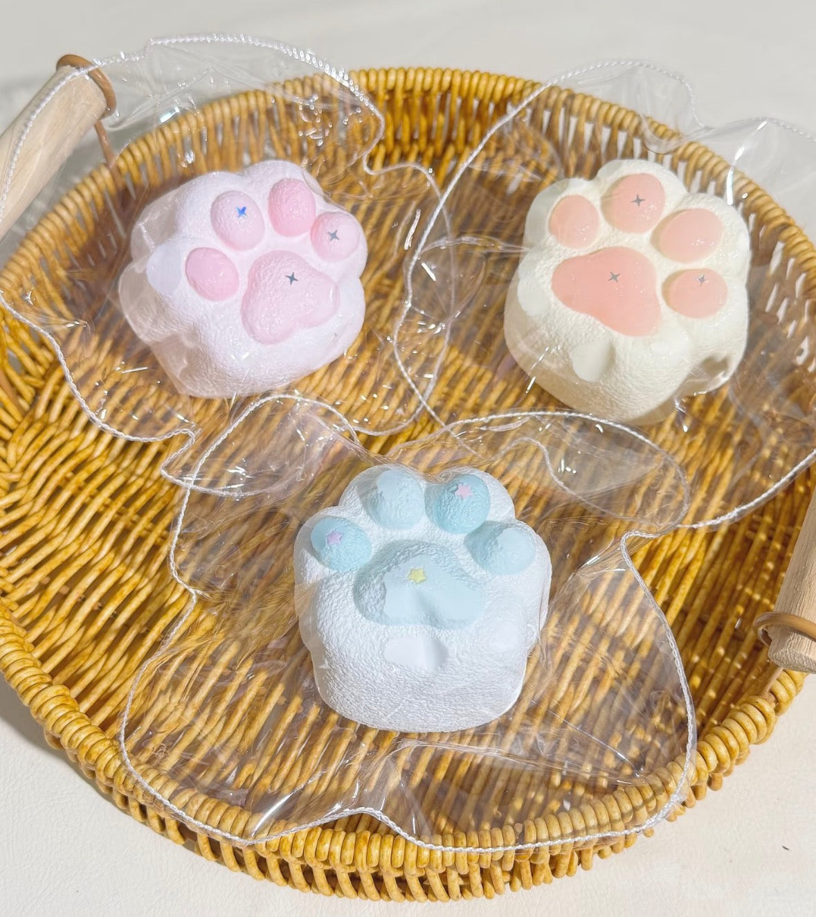 💖 DoDo 猫爪 3色 約190g 低反発 クリーム スクイーズ  PVC包装