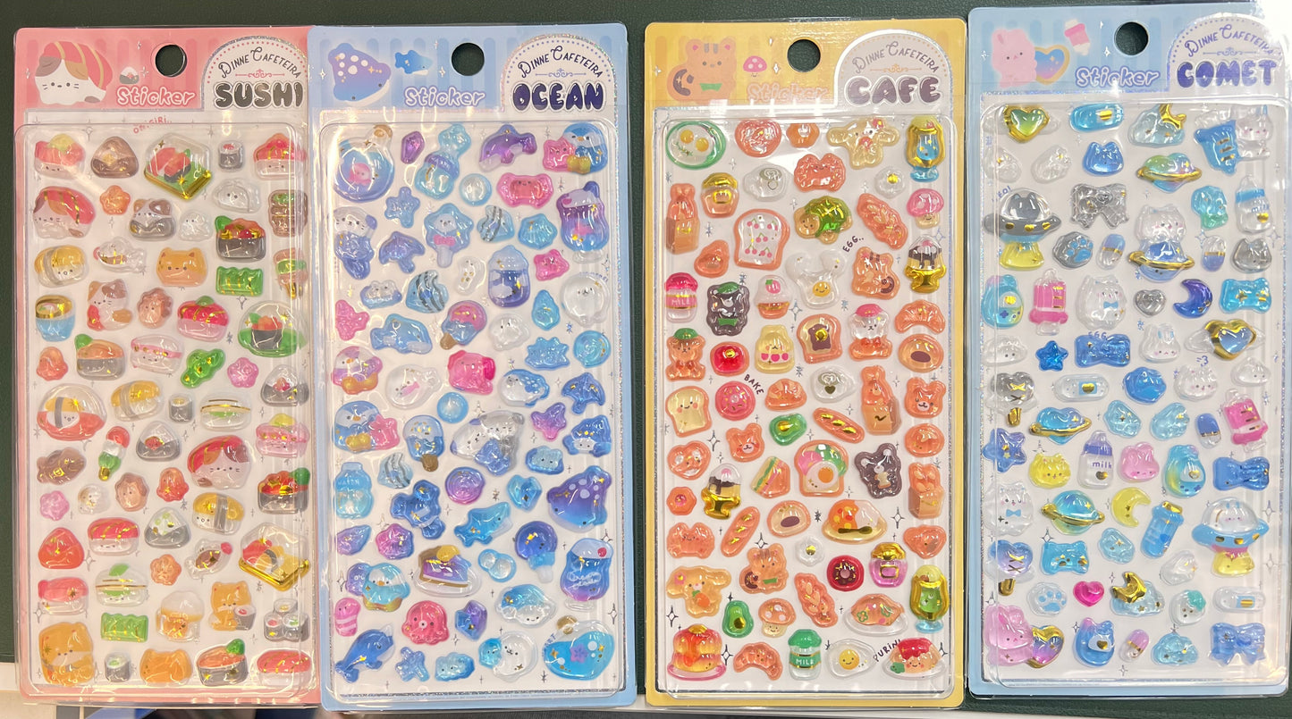 AA💖寿司ケーキ海 硬いシール 4種類   opp包装