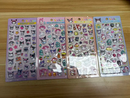 AA💖サンリオ 硬いシール 4種類 硬殻包装