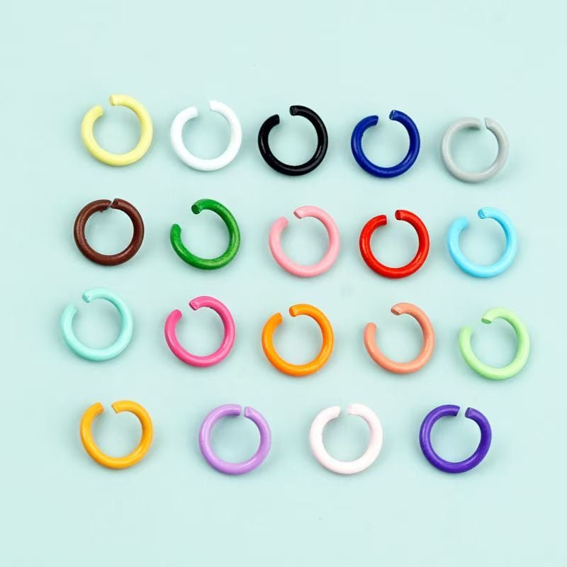 丸カン【1000個】  DIY必須品 19色 選択可能 サイズ：8mm 約200g/1000pcs