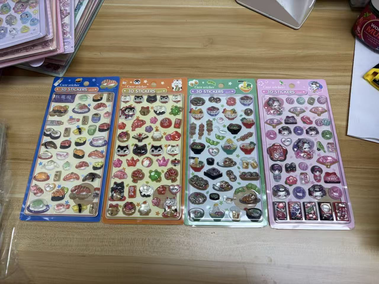 AA💖和風スタイル 寿司シリーズ  硬いシール 4種類  硬殻包装