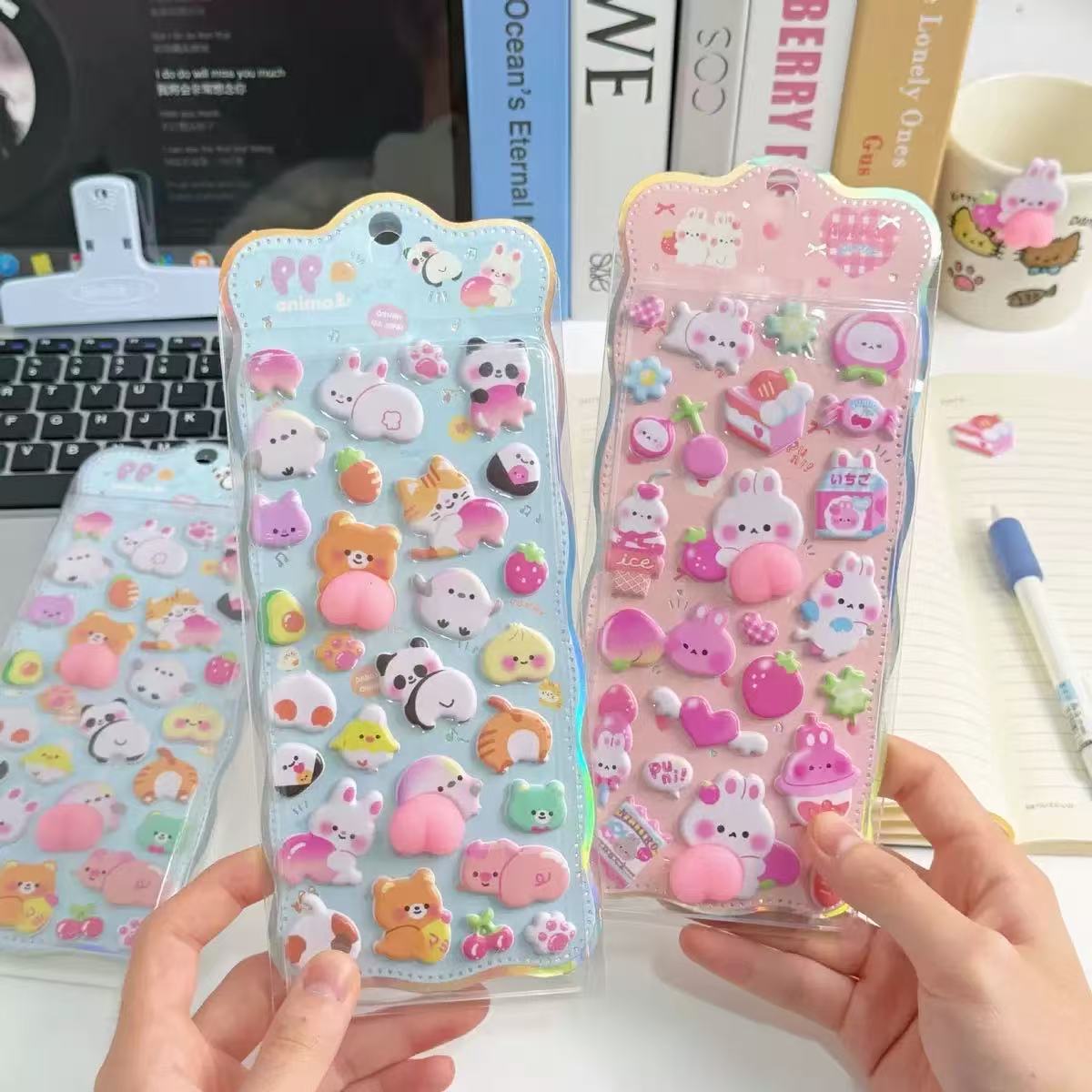 AA💖パンダとウサギお尻シール 2種類 opp包装